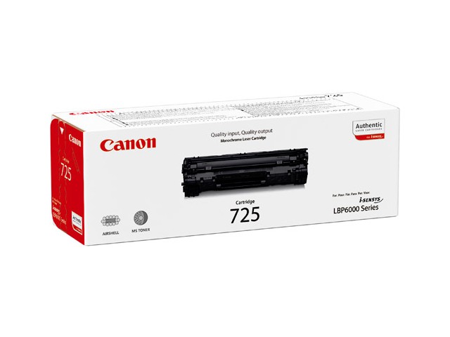 Картридж Canon i-Sensys LBP-6000/6000B/MF3010 (O) №725,3484B005, BK, 1,6K (Повр. уп.)